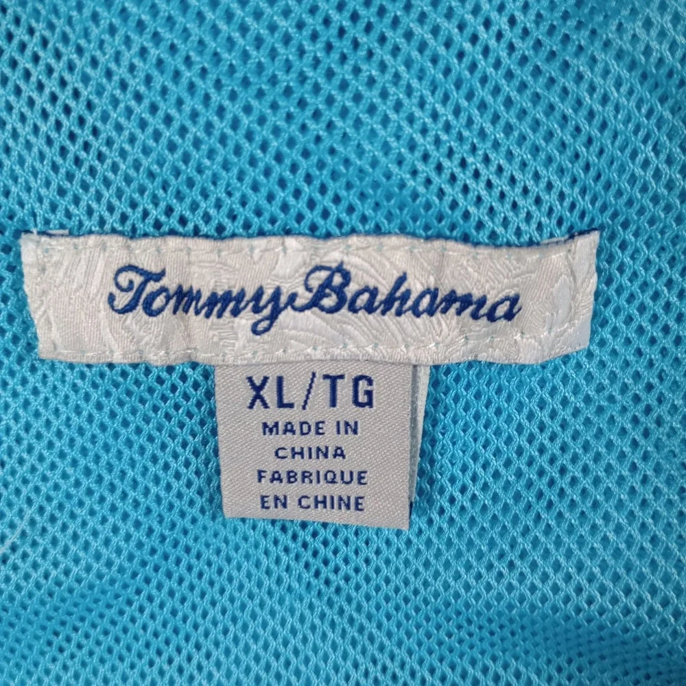 Tommy Bahama Swim Trunks Mens XL Blue Plaid Board Shorts Cargo Pocket Tropical